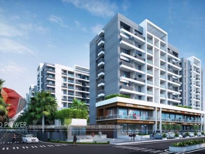 ambikapur-3d-Architectural-animation-services-architectural-design-apartment-buildings-day-view